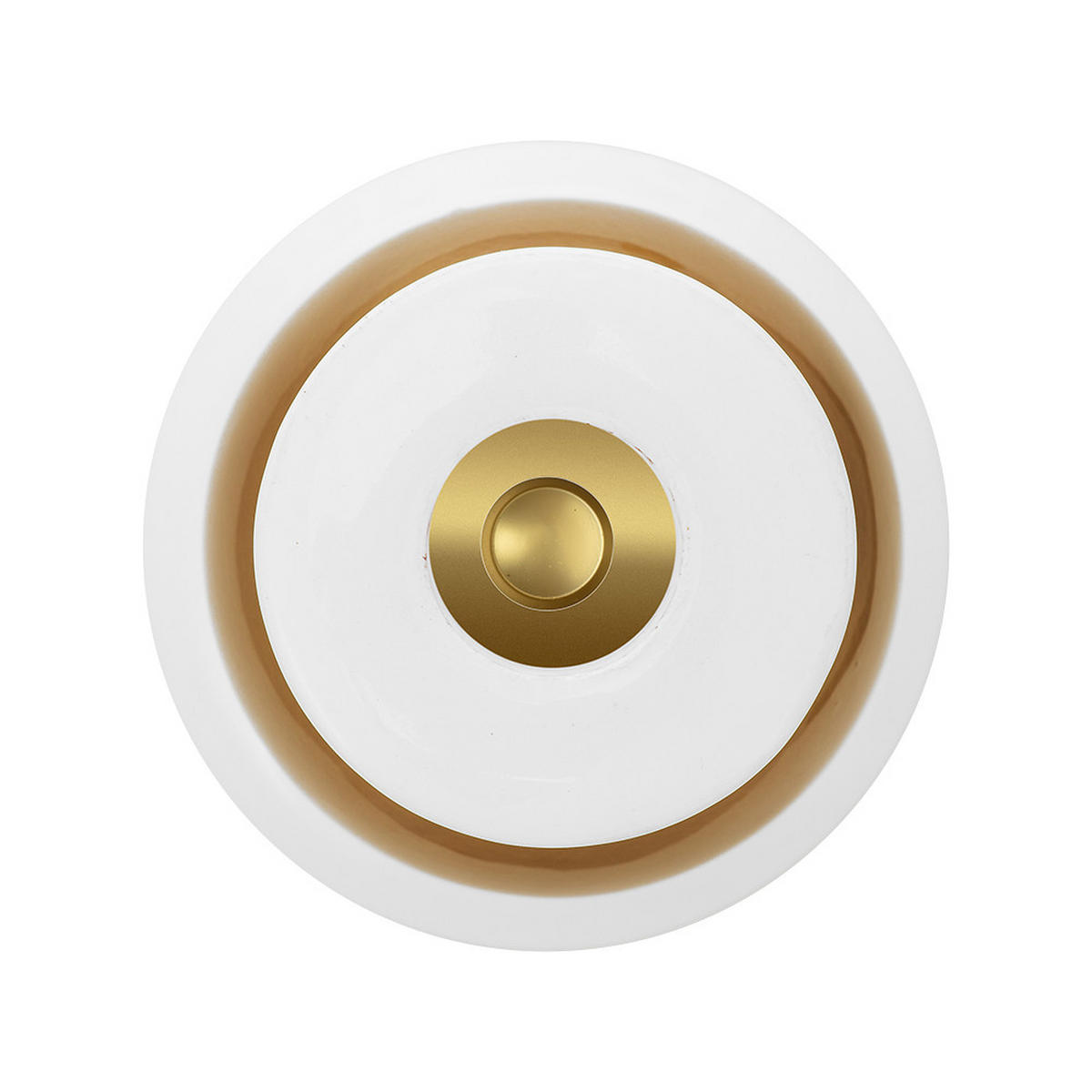 KERZENHALTER Metal sphere small white-gold 24 cm - Goldfarben/Weiß, Metall (12/24/12cm) - Pip Studio