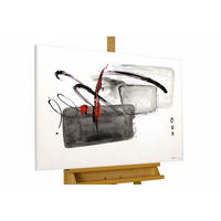 ACRYLBILD HANDGEMALT 100/75 cm - Grau, Holz/Textil (1.7/75cm) - KUNSTLOFT