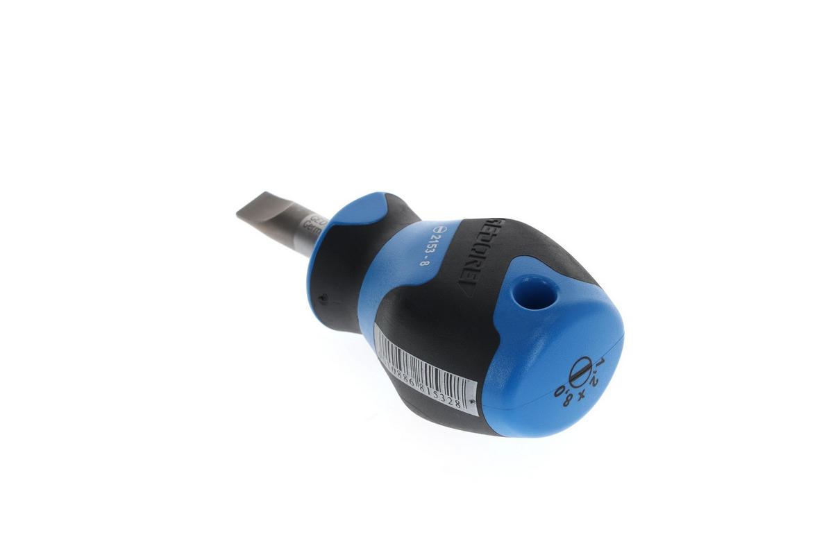 2153 8 SCHRAUBENDREHER, KURZE FORM, SCHLITZ 8 MM - Multicolor, Kunststoff/Metall (8/20cm) - Gedore