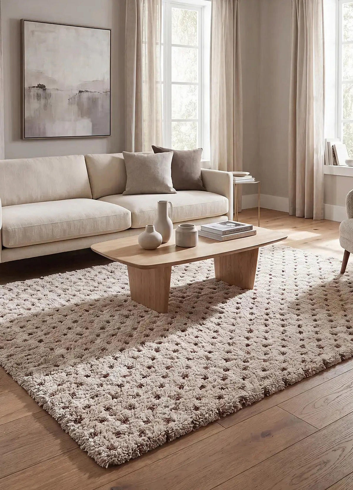 KINDERTEPPICH Beige / Creme Ember 80/150 cm - Beige, Naturmaterialien/Textil (80/150cm) - Atticgo