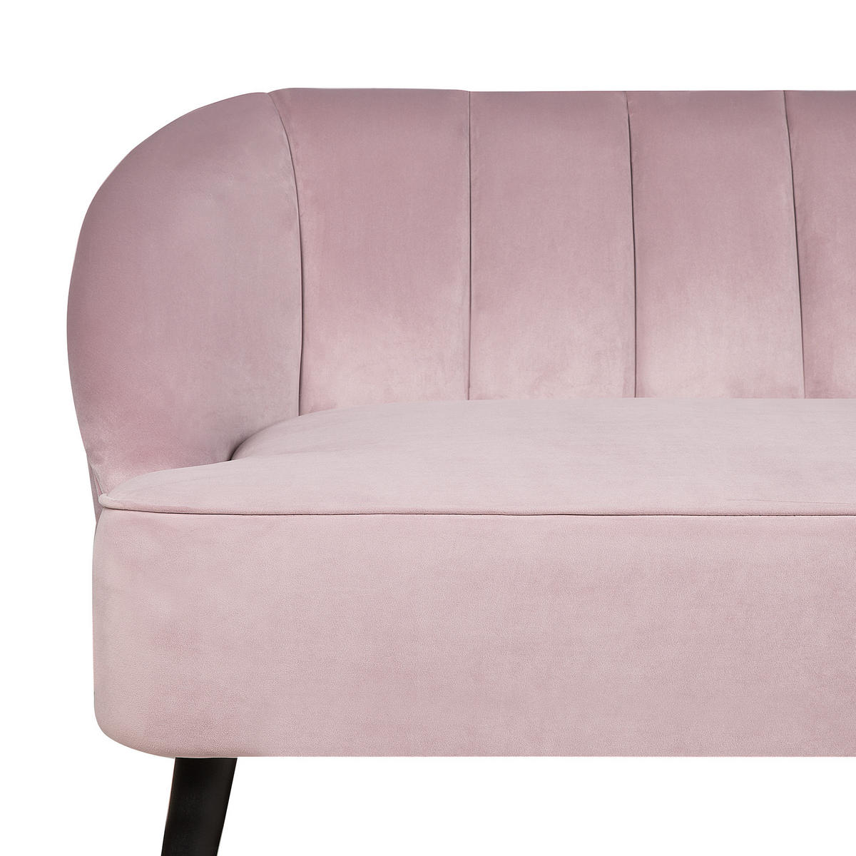 3 SZEMÉLYES KANAPÉ Bársony Rózsaszín Alsvag - pink, textil (191/73/73cm) - Beliani