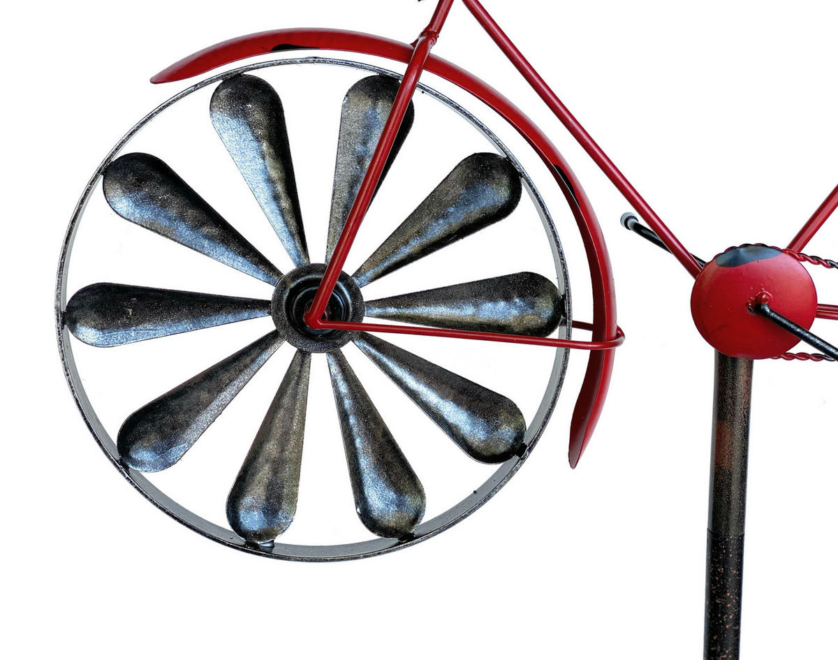 GARTENSTECKER Metall Rot Fahrrad 160 cm - Rot, Metall (50/160/11.5cm) - DanDiBo