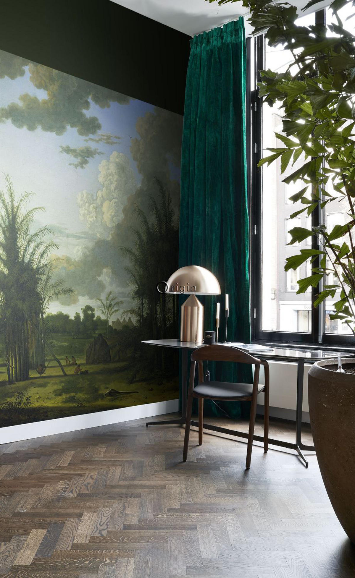 FOTOTAPETE tropische Landschaft 250 x 300 cm - Grün, Papier (250/300cm) - Origin Wallcoverings