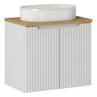 WASCHTISCHKOMBI 60 cm 3 Teile - Nova White N BM116 in Weiß/Evoke Eiche - Weiß/Eiche Artisan, Holz (60/57/40cm)