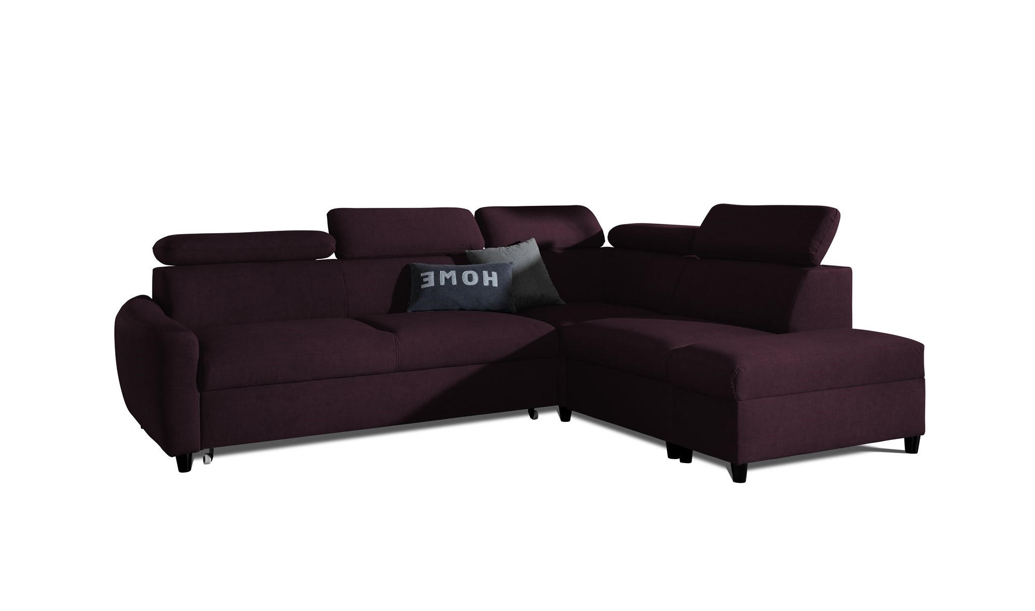 ECKSOFA Schlafsofa Anton In Esito - Violett, Holzwerkstoff/Textil (265/205cm) - Fun Möbel