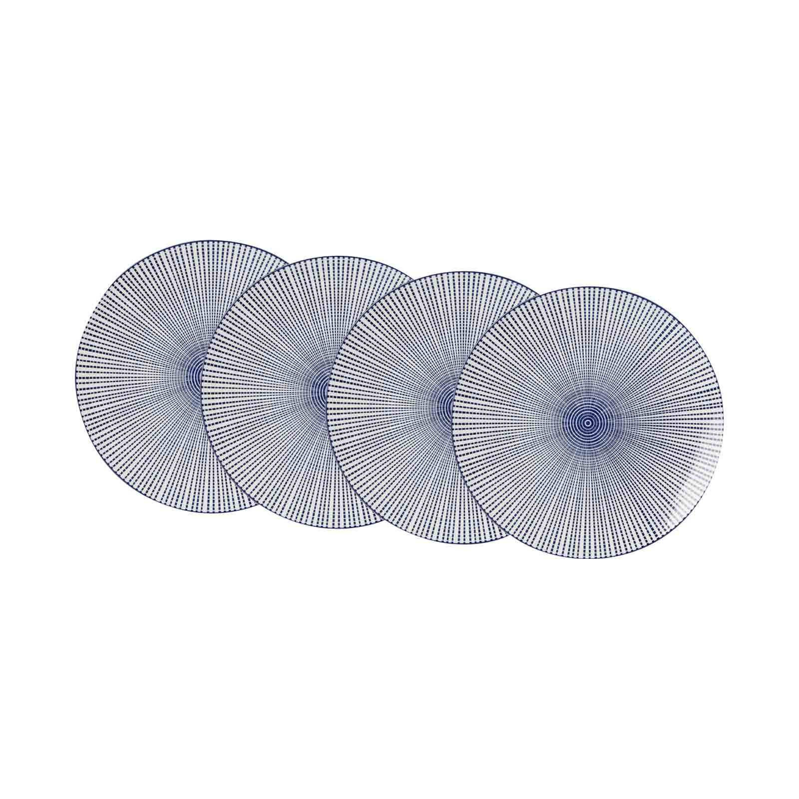 DESSERTTELLER Royal Makoto weiß-blau ø 21,5 cm 4er Set - Blau/Weiß, Keramik (21.5cm) - Ritzenhoff Breker