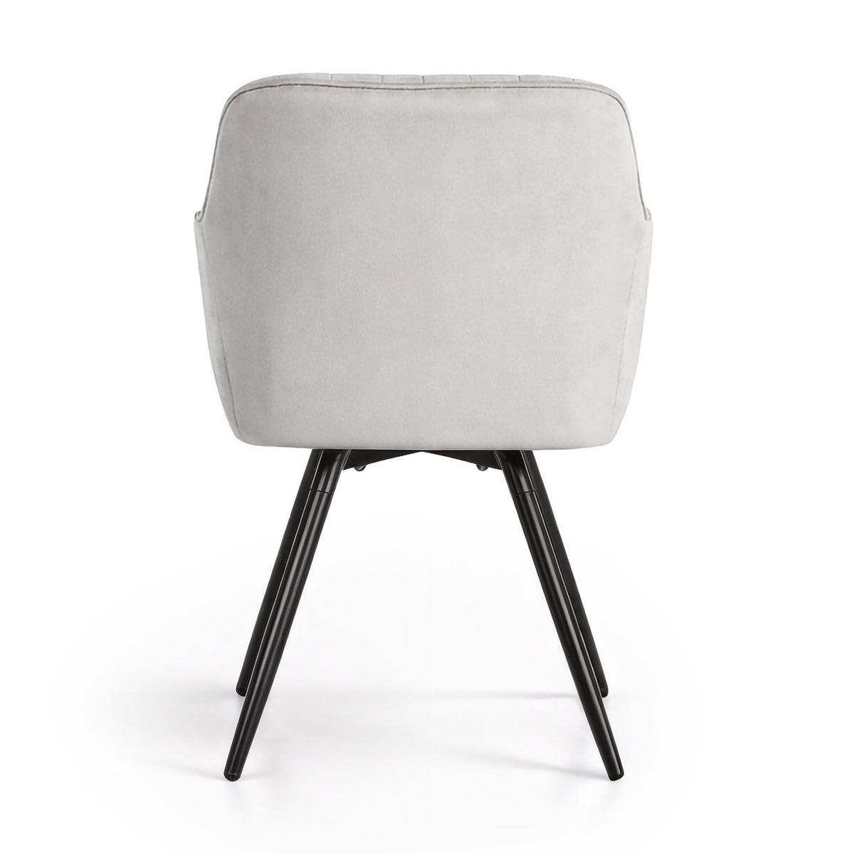 DREHSTUHL 4er-SET Grau, Schwarz 55/83/58 - Schwarz/Grau, Textil (55/83/58cm) - RAUMHIRSCH FURNITURE