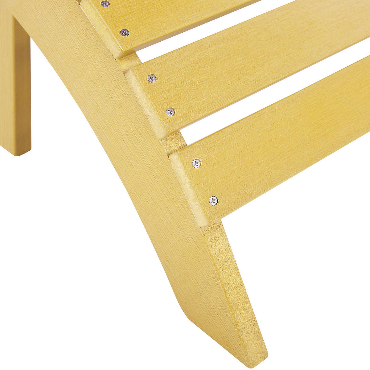 FUSSHOCKER Kunstholz gelb Adirondack - Gelb, Kunststoff (50/34/43cm) - Beliani