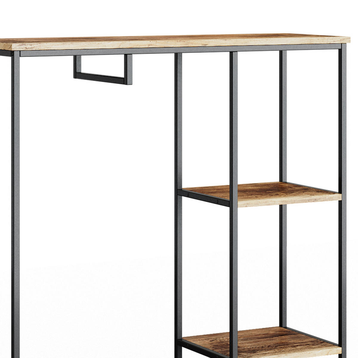KLEIDERSCHRANK Fyrk Eiche rustikal 90 x 120 cm - Wildeiche/Braun, Holzwerkstoff (90/120/30cm) - Vicco