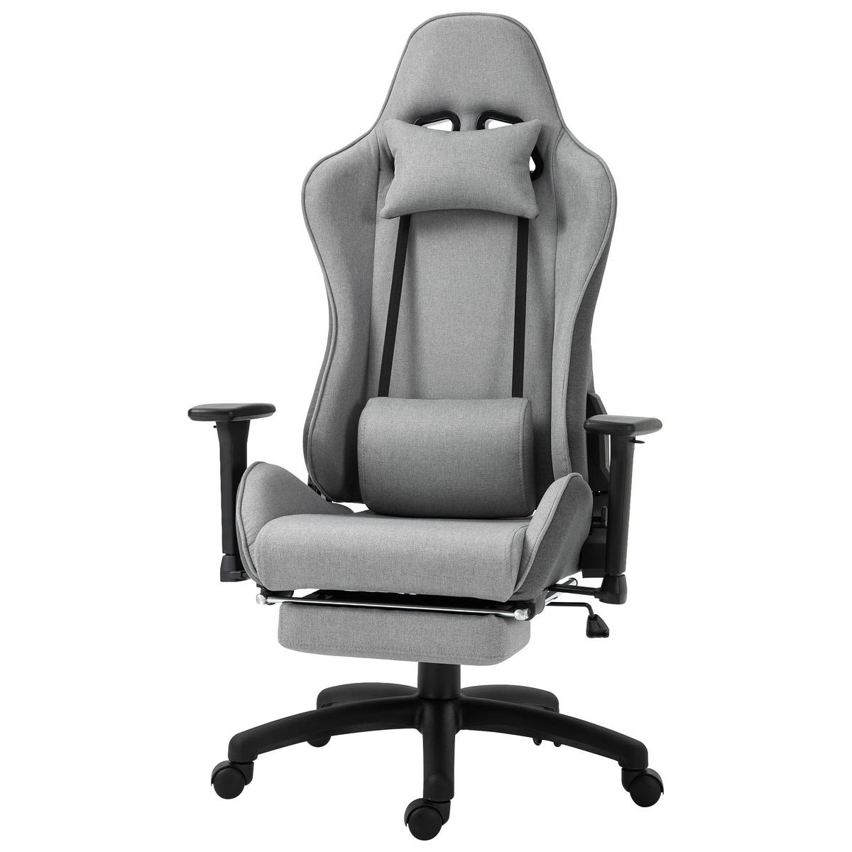 BÜROSTUHL, Schreibtischstuhl, PP, Grau - Grau, Kunststoff (57/135/73cm) - Vinsetto