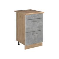 DULAP DE BAZĂ DE BUCĂTĂRIE R-Line, beton/Stejar auriu, 50 cm стільниця Золотий дуб - stejar miere/gri, compozit lemnos (50/81.6/60cm) - Vicco