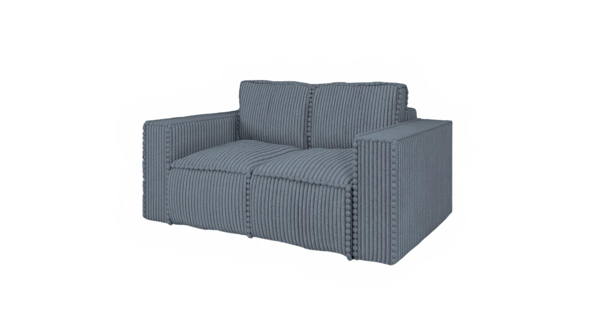 SOFA 2-sitzer Vajana - Blau, Holzwerkstoff/Textil (150/86/102cm) - Fun Möbel