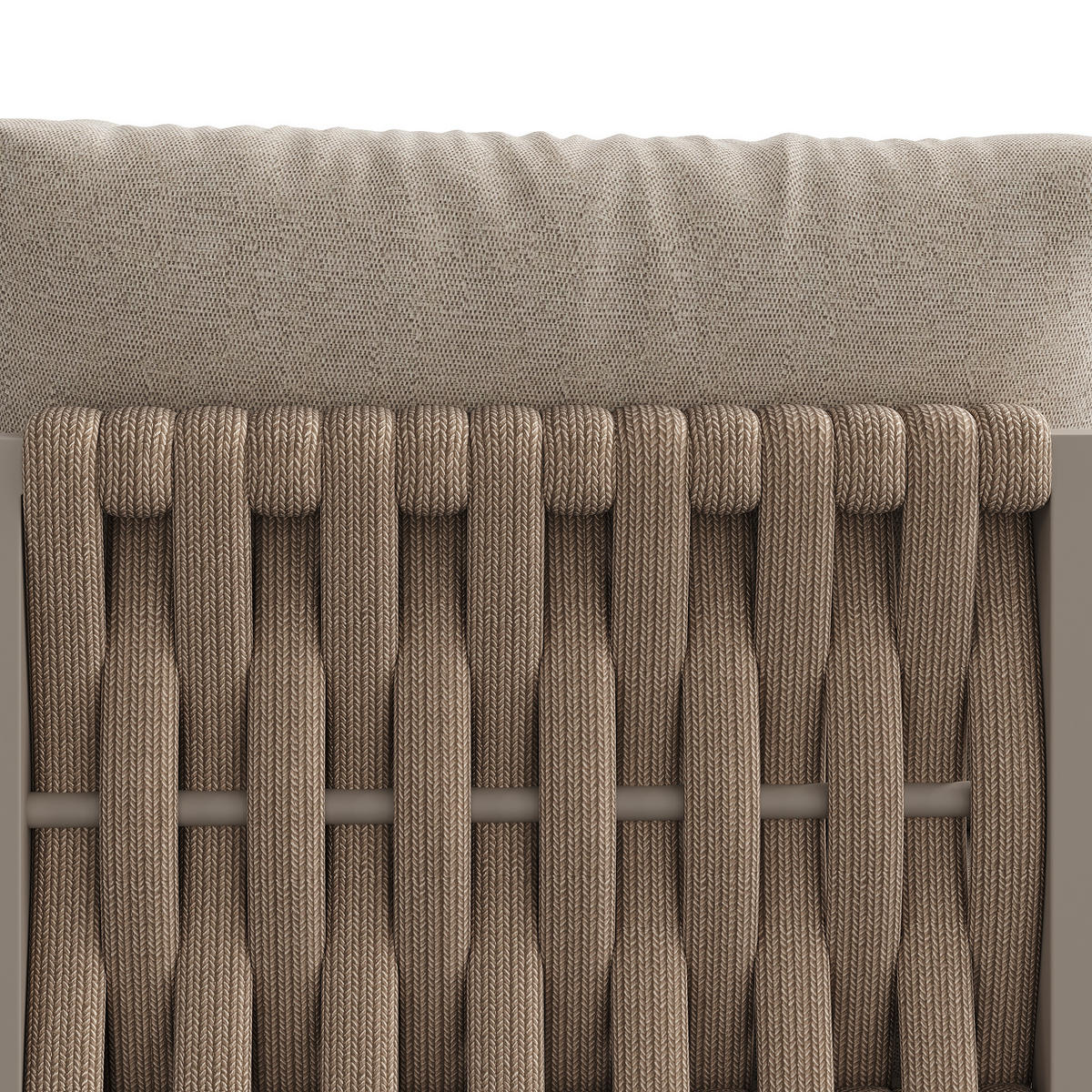 LOUNGEGARNITUR aus Metall & Polyester Beige mit 5-fach verstellbaren Rückenlehnen - Beige, Metall - Modfu