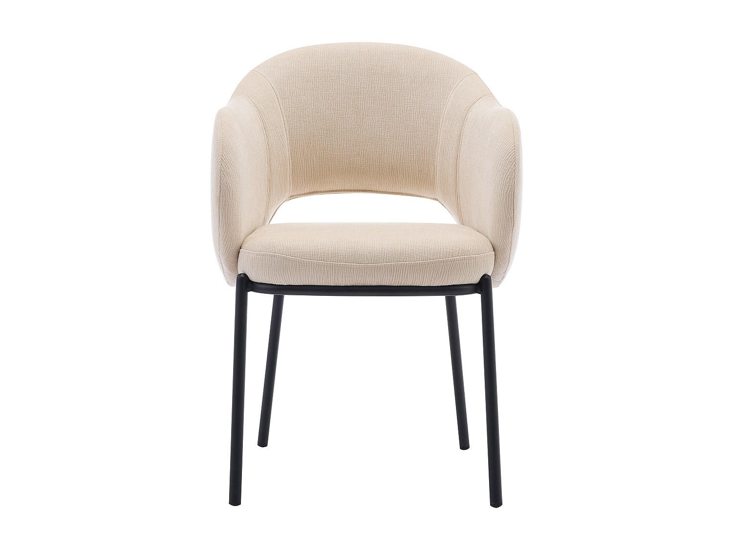 STUHL - 55 cm x 56 cm - Stoff - Beige - ACACILIO - Beige, Textil (55/82/56cm) - Vente-Unique