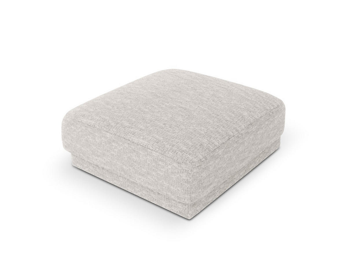POUF Miley aus Chenille-Stoff hellgrau - Hellgrau, Textil (90/40/90cm) - Micadoni