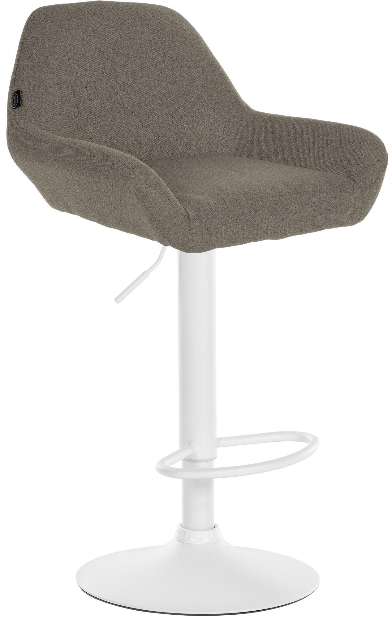 BARHOCKER Stoff Taupe - Taupe/Weiß, Textil/Metall (51/89/52cm) - CLP