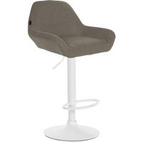 BARHOCKER Stoff taupe - Taupe/Weiß, Textil/Metall (51/89/52cm) - CLP