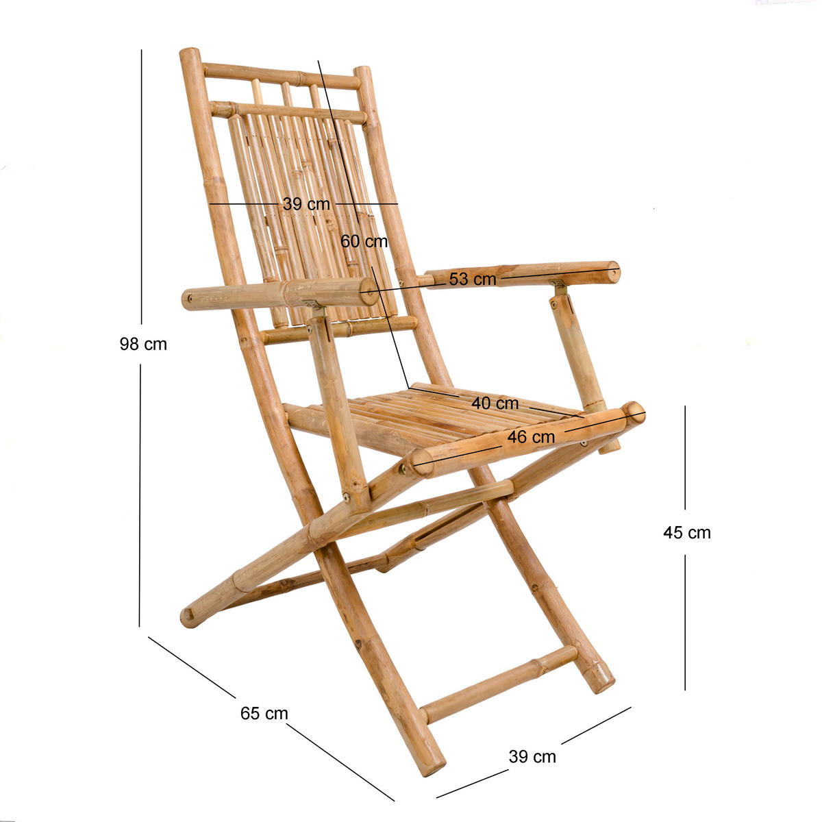 GARTENSTUHL 2er-Set Holz Braun - Braun, Holz (53.5/98/65.5cm) - Nordlys