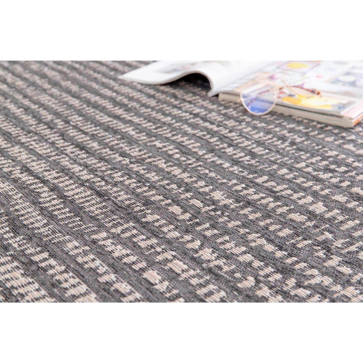 TEPPICH Tulla carbonfarben 200 x 290 x 1 cm - Schwarz, Textil (200/290cm) - Vivaraise