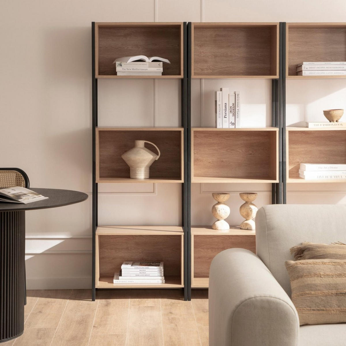 BÜCHERREGAL Orlan Zweifarbig 60 cm x 180 cm - Multicolor, Holzwerkstoff (60/180/34cm) - Klast Home