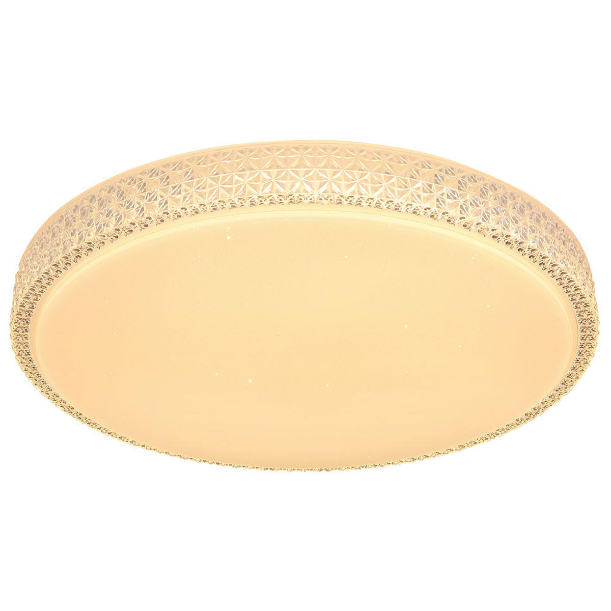 LED DECKENLEUCHTE Kristalloptik Weiß - Weiß, Metall (60/60/11cm) - Globo Lighting