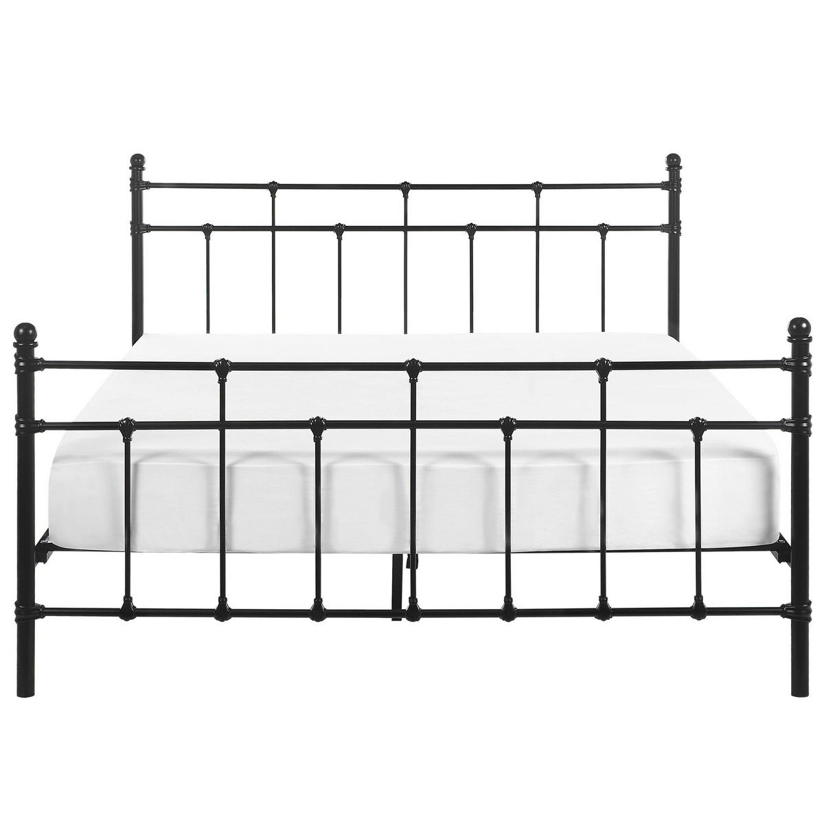 METALLBETT 160/200cm Schwarz Lynx - Schwarz, Metall (160/200cm) - Beliani