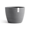 BLUMENTOPF Stockholm 23,3/17,7 cm Grau - Grau, Kunststoff (23.3/17.7cm) - Ecopots