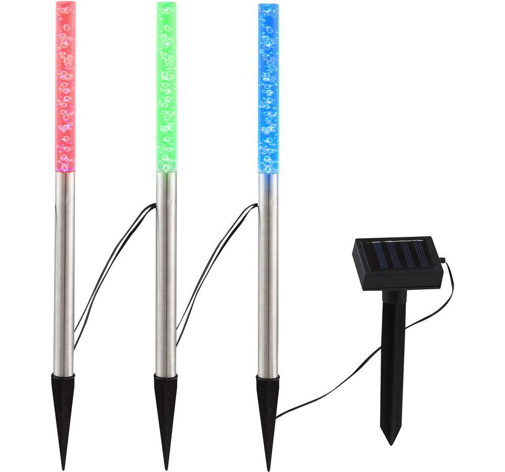 LED AUSSENLEUCHTE Silber klar - Silberfarben, Metall (1.8/1.8/37cm)