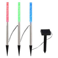 LED AUSSENLEUCHTE Silber klar - Silberfarben, Metall (1.8/1.8/37cm)