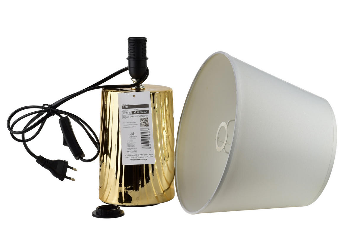 TISCHLAMPE Leti Gold 11/22.5/34.5 cm Keramik - Goldfarben, Keramik (11/22.5/34.5cm) - Mondex