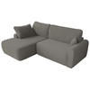 ECKSCHLAFSOFA CUBO L Hellgrau Boucle - links - Hellgrau/Schwarz, Kunststoff/Textil (273/187cm) - MKS