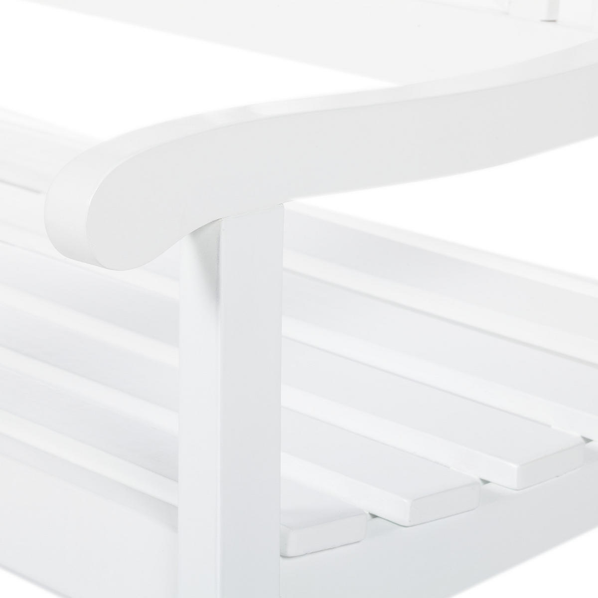 GARTENBANK - Akazie massiv - Weiß, Holz (128/88/60cm) - home24