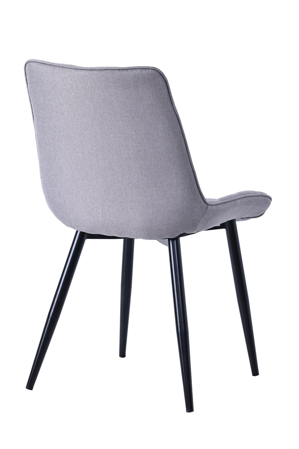 STUHL-SET 2 Stück aus Stoff in Modernem Stil-YZ2 - Grau, Textil (53/88/62.5cm) - HOMAVO