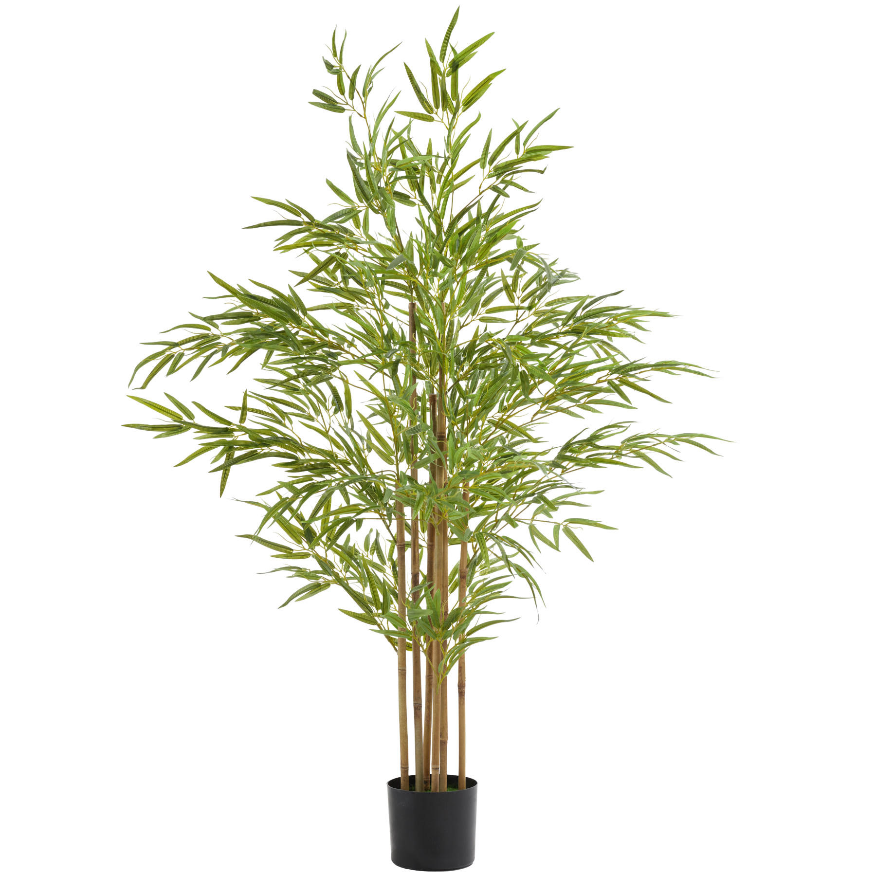KÜNSTLICHER-BAMBUSBAUM Bambosa,stabiler Kunststoff-Blumentopf,grün - Grün, Kunststoff (150cm) - tectake