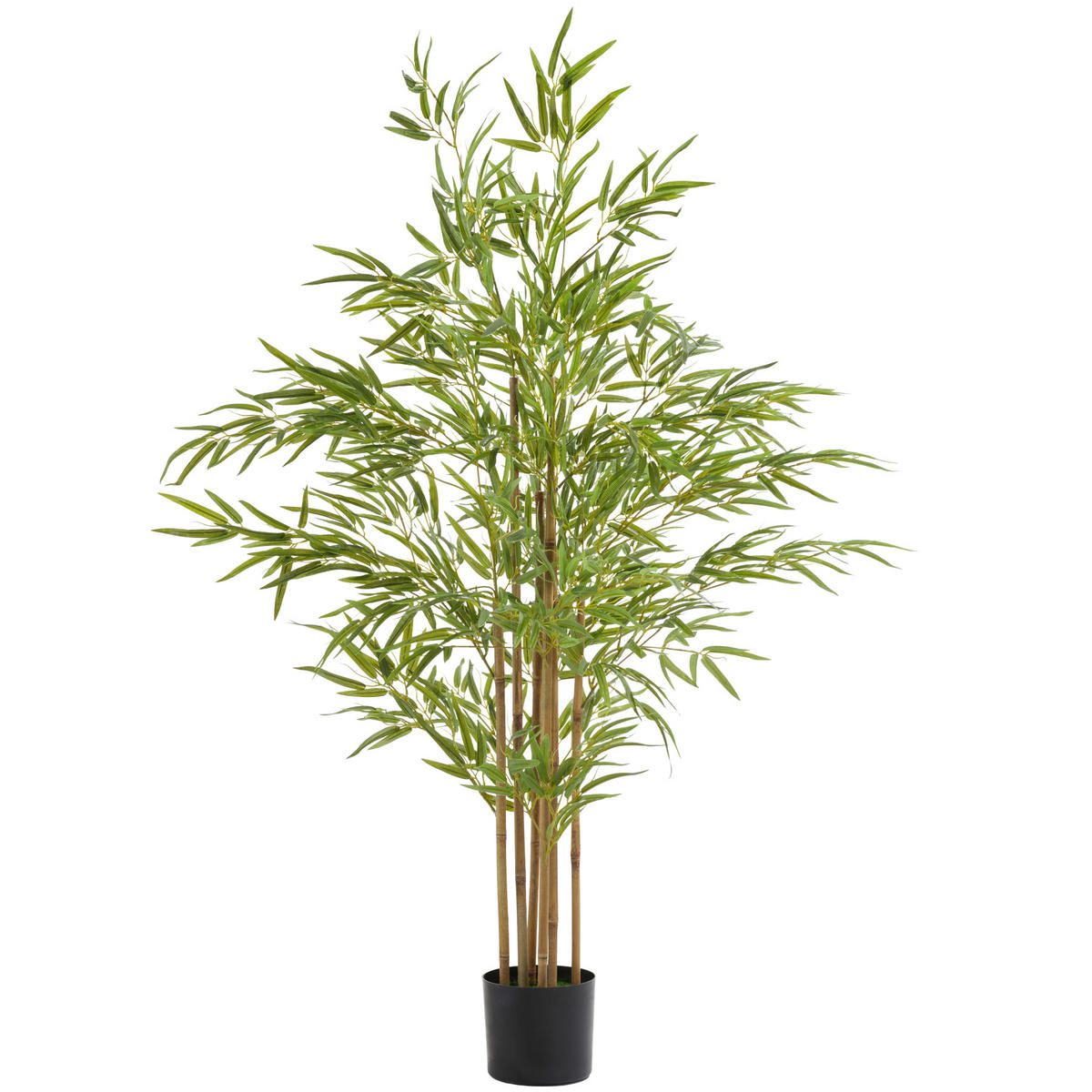 KÜNSTLICHER-BAMBUSBAUM Bambosa,stabiler Kunststoff-Blumentopf,grün - Grün, Kunststoff (150cm) - tectake