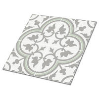 FLIESENAUFKLEBER 9 Stück 30x30 cm selbstklebend Blumenmotive - Grau, Textil (30/1.6/30cm) - TULUP