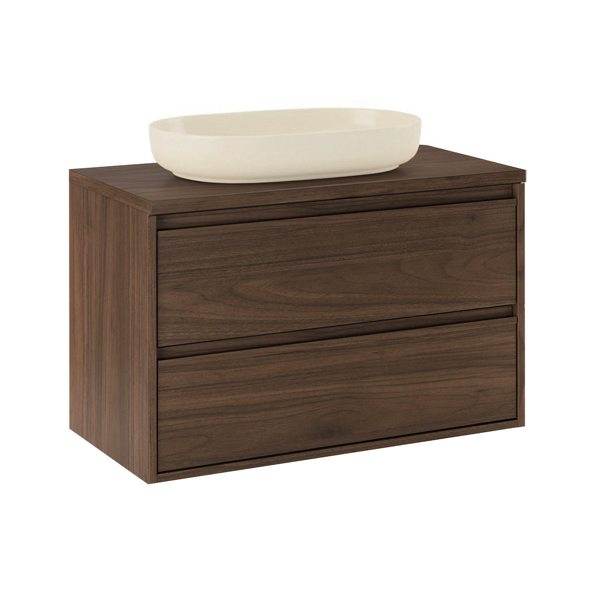 UMIVAONIK 80cm Edmé Tamno drvo - smeđa, drvni materijal (80/52.2/46cm) - Petits-meubles