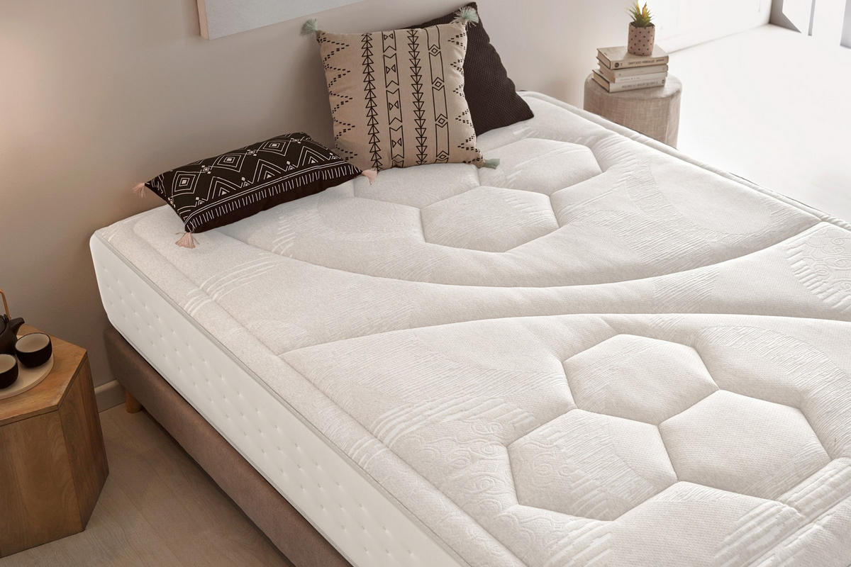MATRATZE Quantum Alta Densidad - 150X190 cm - Weiß, Textil (150/190cm) - Moonia