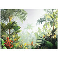 FOTOTAPETE Dschungel Wald Vlies Tapete Wohnzimmer 400x280 - Grün, Papier (400/280cm) - Wallarena