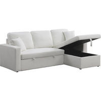 ECKSOFA alain weiss - Weiß, Textil (145/221cm) - Habitat Garten