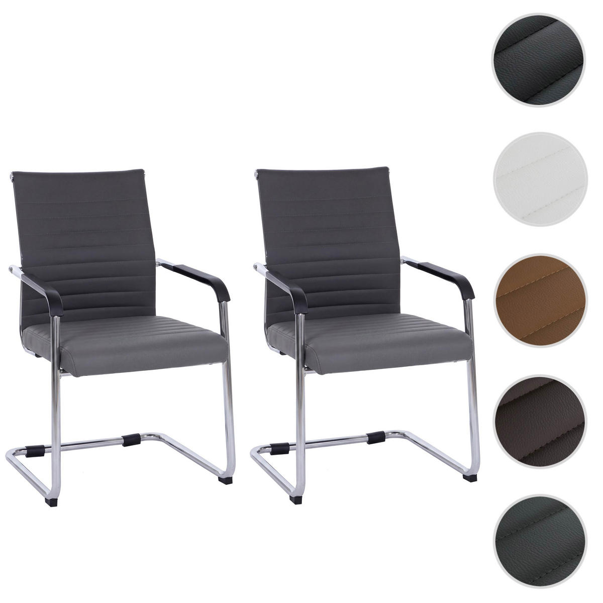 NÁVŠTĚVNÍ ŽIDLE Šedá - šedá, plast (56/87/59cm) - MCW