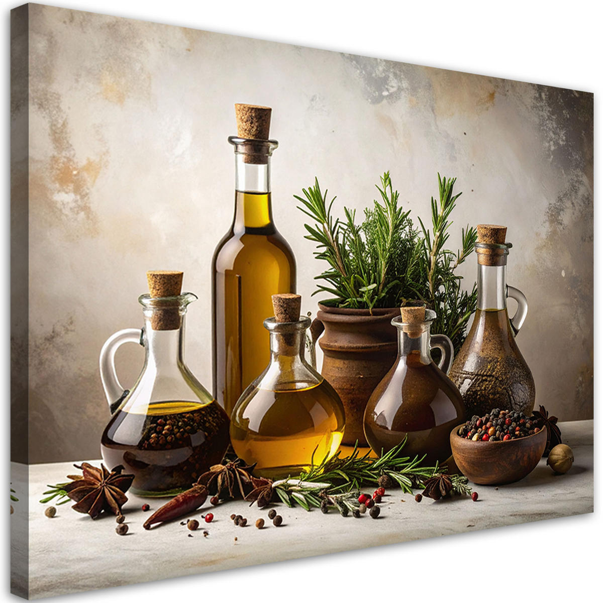 LEINWANDBILD Essen & Trinken 120x80cm - Braun, Textil (120/80cm) - Feeby