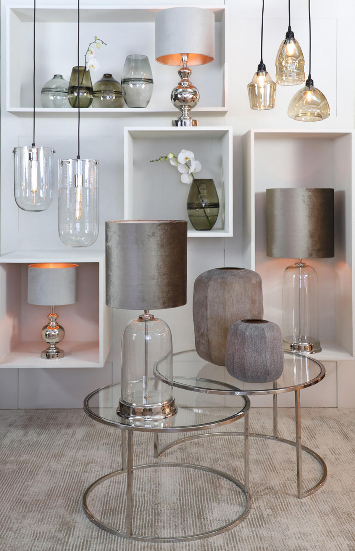 VASE Pacengo Braun Ø33/32 cm - Dunkelbraun, Glas (33/32cm) - Light & Living