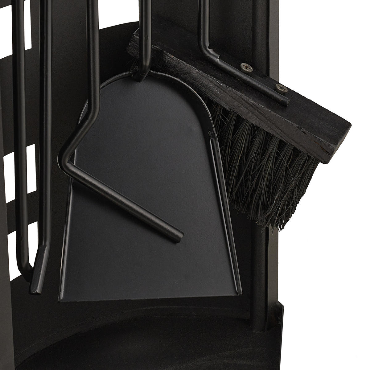5-TLG.KAMINBESTECK-SET - Schwarz, Metall (22/61/15cm) - Relaxdays
