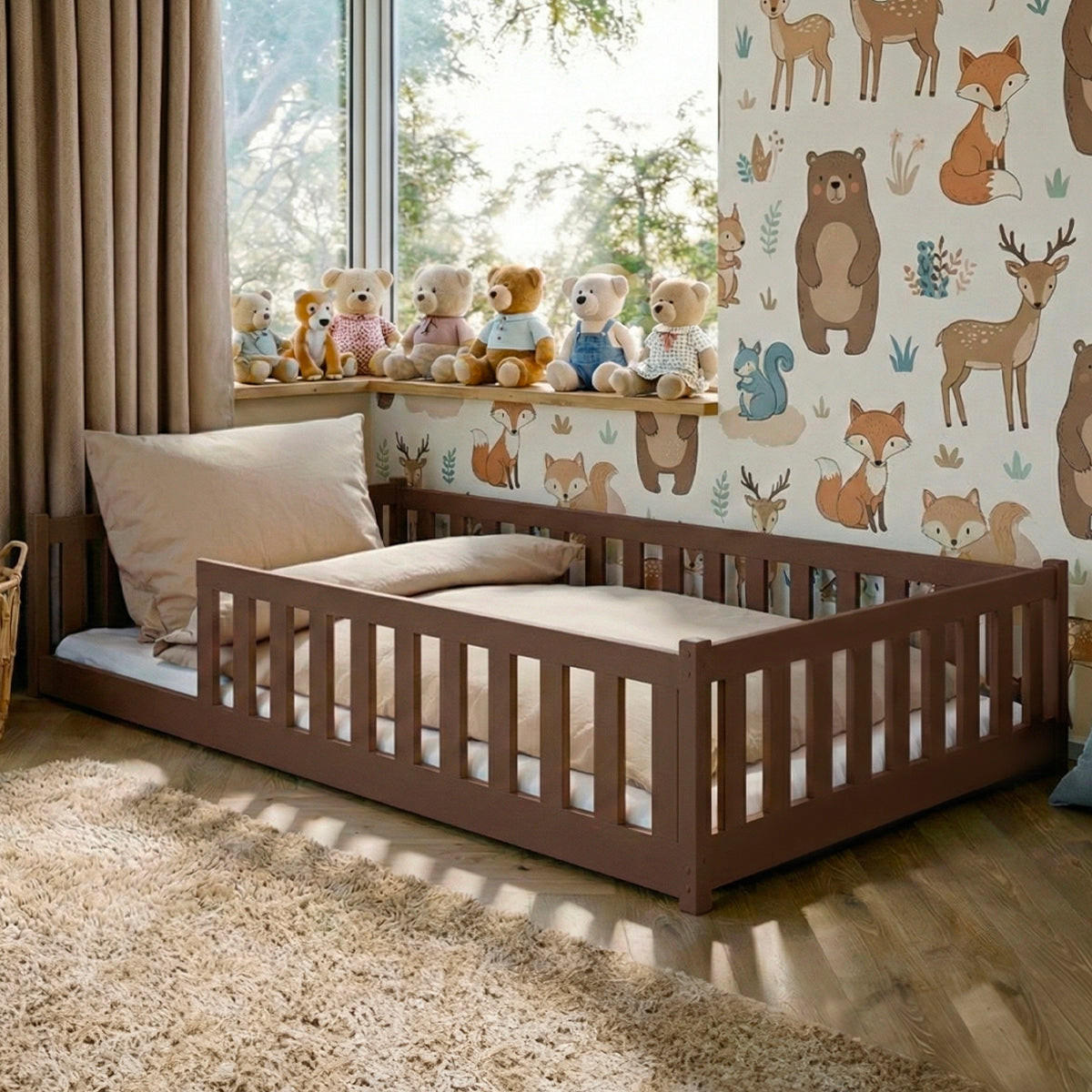 BETT 120/200 Maya Dunkelbraun - Braun, Holz (120/200cm) - Petits-meubles