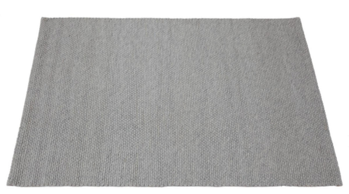 TEPPICH Wohn-/Schlafzimmer handgewebt Wolle PATSY Grau 160x230 cm - Grau, Naturmaterialien (160/230cm) - Novatrend