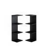 WANDREGAL Paolo Schwarz 30 x 95 cm 2er Set - Schwarz, Holzwerkstoff (30/95/28cm) - Vicco