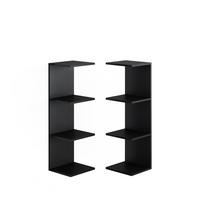 WANDREGAL Paolo Schwarz 30 x 95 cm 2er Set - Schwarz, Holzwerkstoff (30/95/28cm) - Vicco