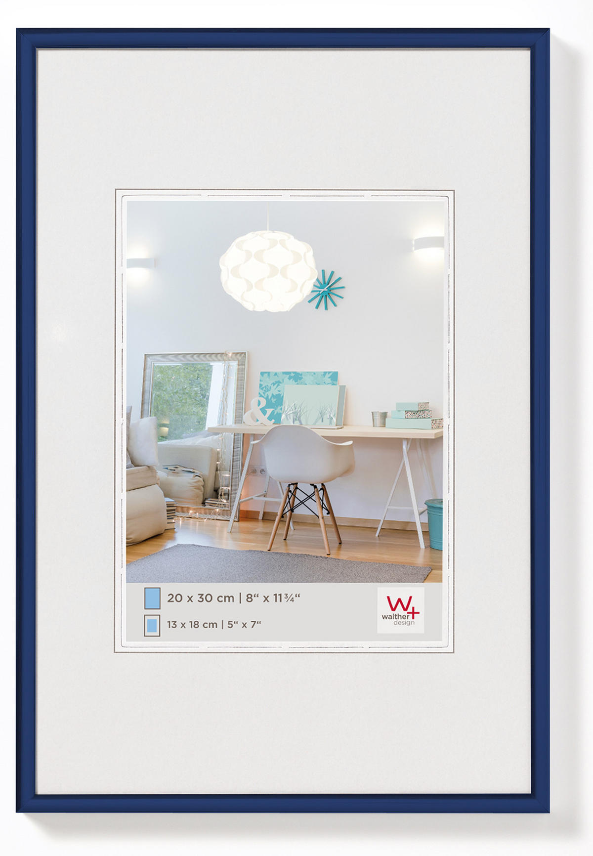 KUNSTSTOFFRAHMEN New Lifestyle Kst.Rahmen 10x15 cm blau - Blau, Kunststoff (11.6/16/1.4cm) - walther design