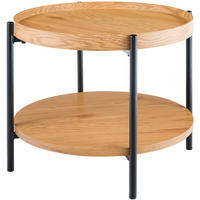 COUCHTISCH Honim Holz Natura Beistelltisch Rund - Naturfarben, Holz (50/50/40cm) - DELUKE